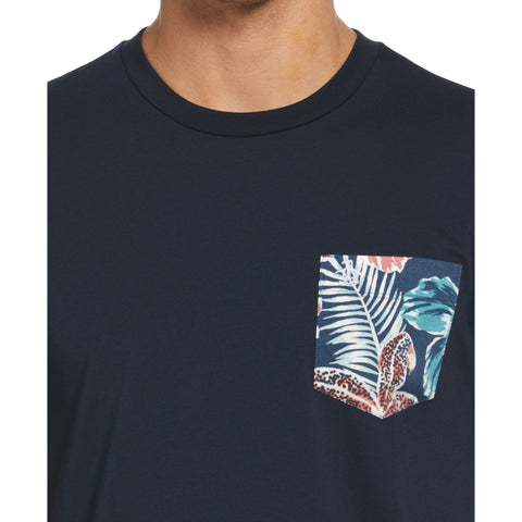 Jersey Woven Pocket Tee  (Dark Sapphire) 