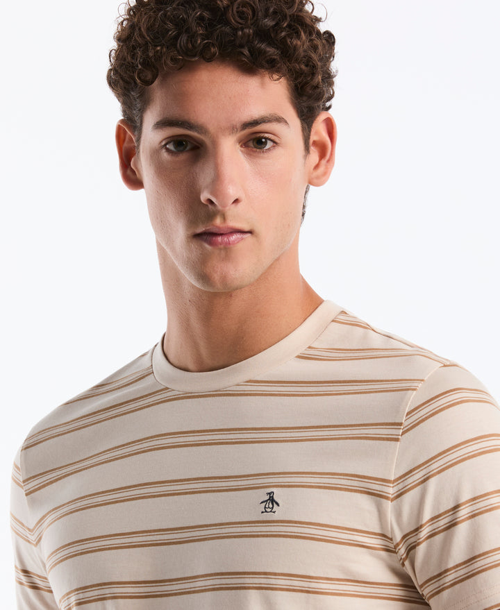 All-Over Stripe Jersey Tee (Birch) 