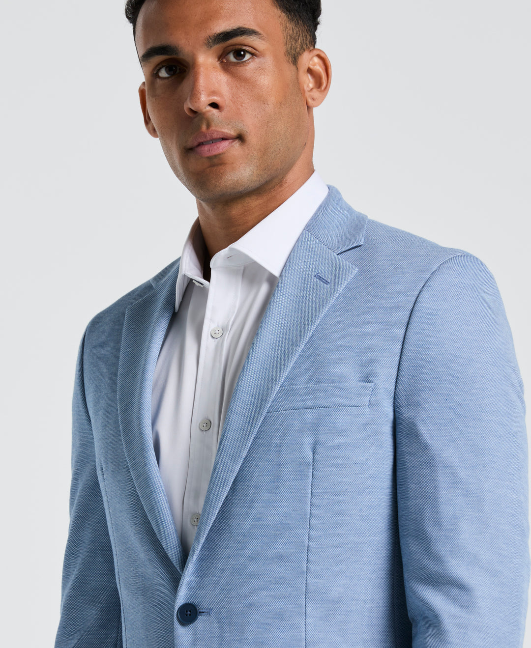 Knit Sport Coat (Light Blue) 