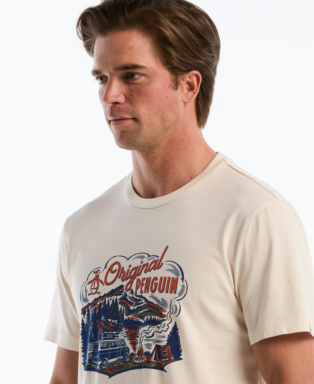 Lakeside Graphic Cotton Tee (Birch) 