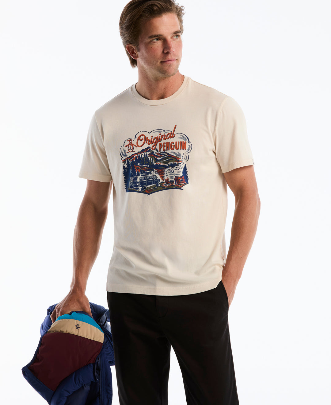 Lakeside Graphic Cotton Tee (Birch) 