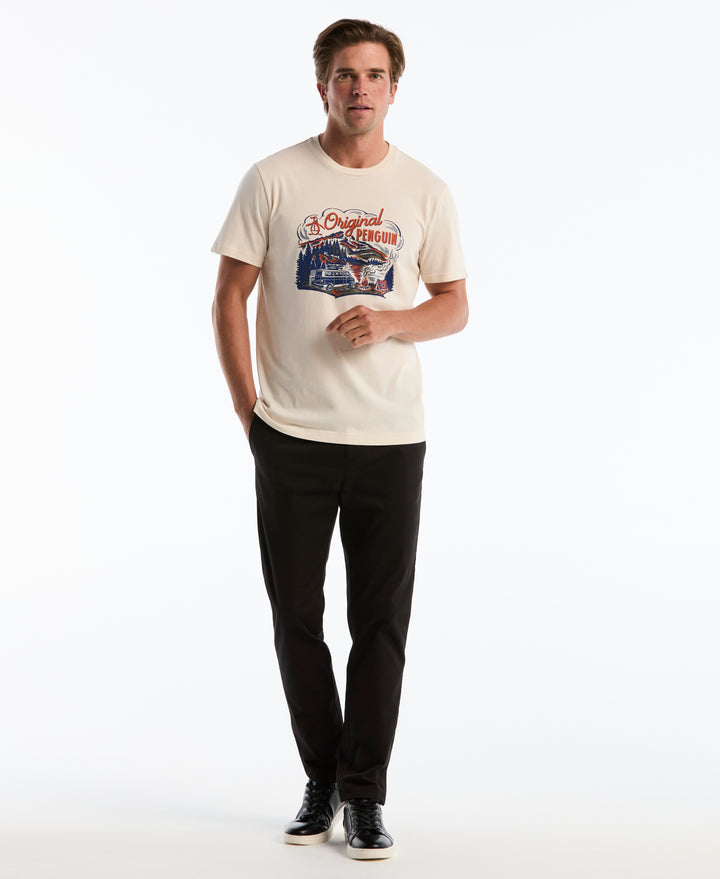 Lakeside Graphic Cotton Tee (Birch) 