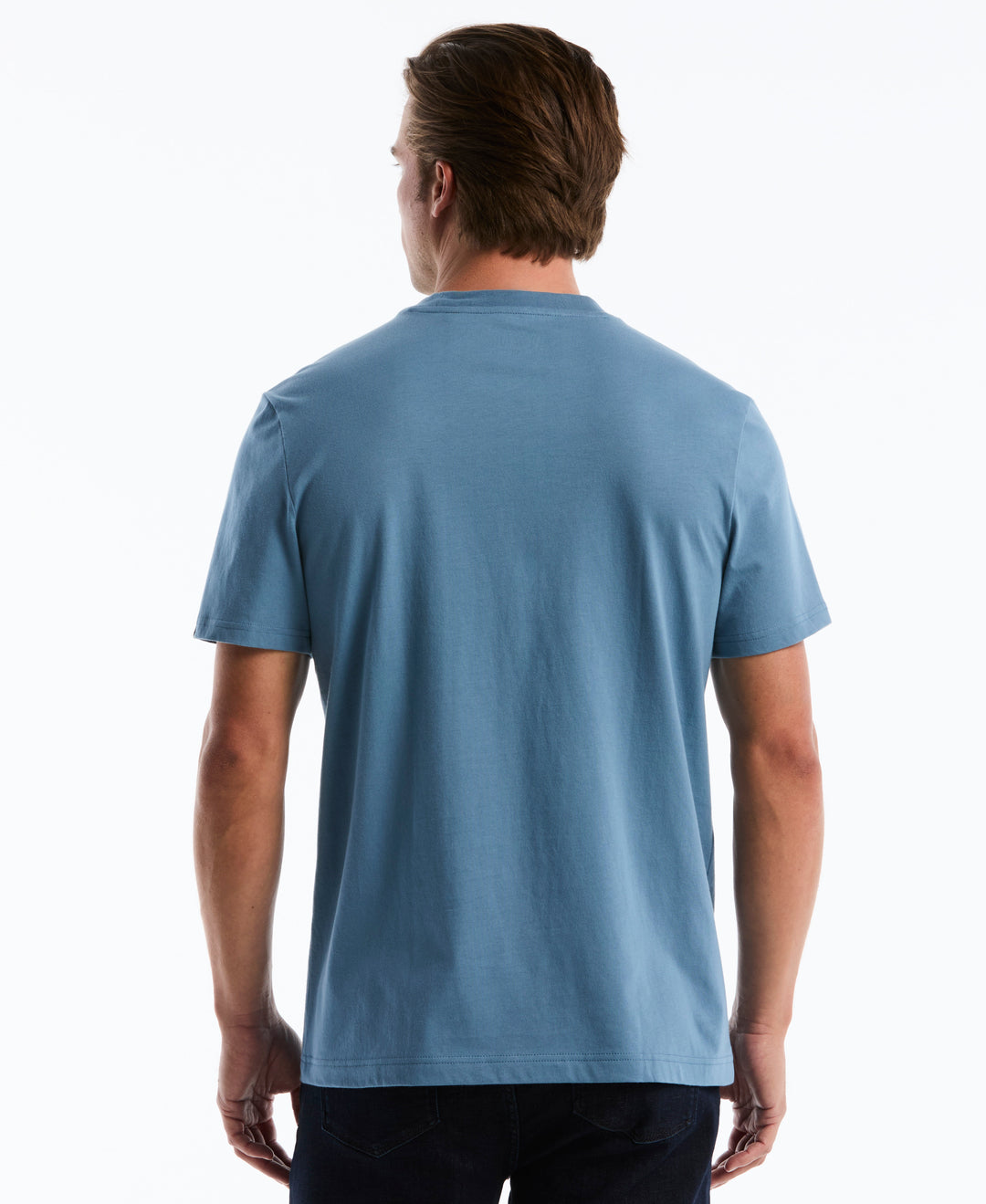 Lakeside Scene Graphic Cotton Tee (Copen Blue) 