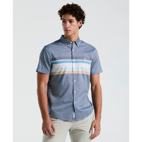 Lawn Chest Stripe Shirt (Blue Wing Teal) 