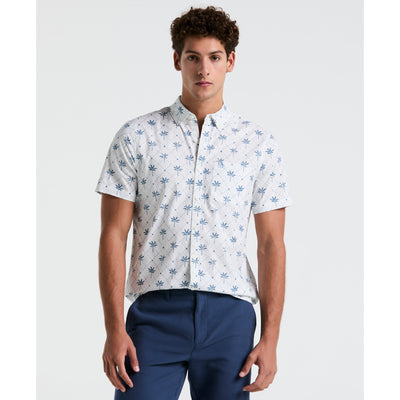 Lawn Gradient Stripe Shirt (Bright White) 