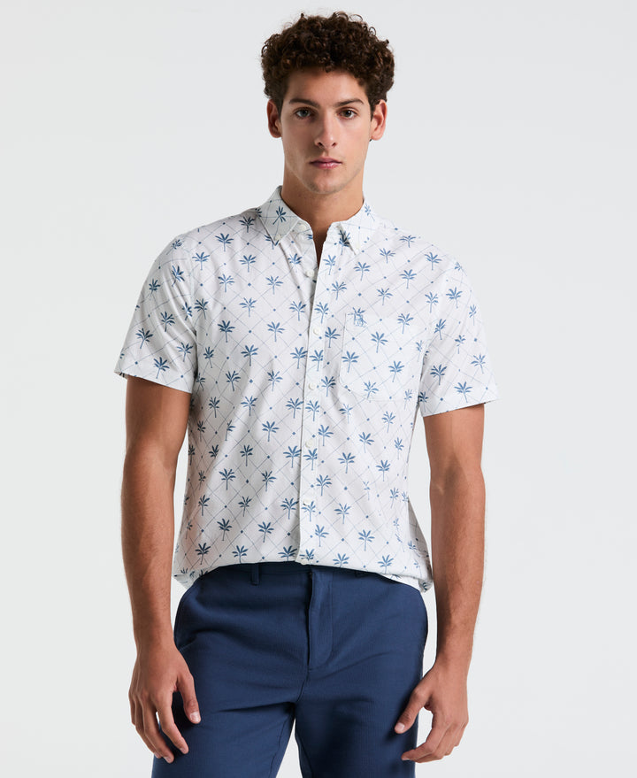 Lawn Gradient Stripe Shirt (Bright White) 
