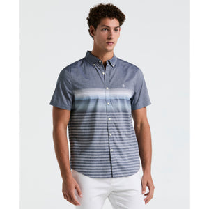 Lawn Gradient Stripe Shirt (Dark Sapphire) 