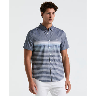 Lawn Gradient Stripe Shirt (Dark Sapphire) 