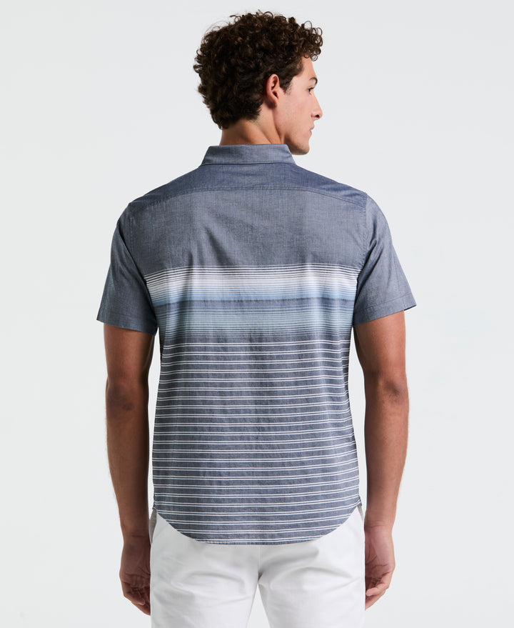 Lawn Gradient Stripe Shirt (Dark Sapphire) 