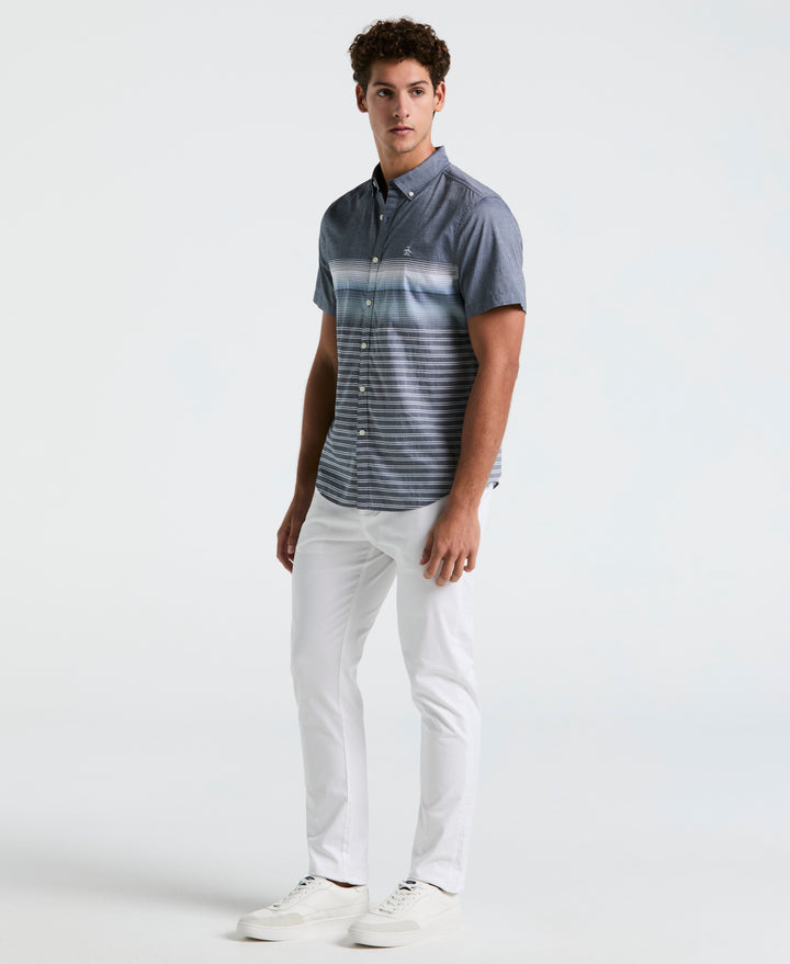 Lawn Gradient Stripe Shirt (Dark Sapphire) 