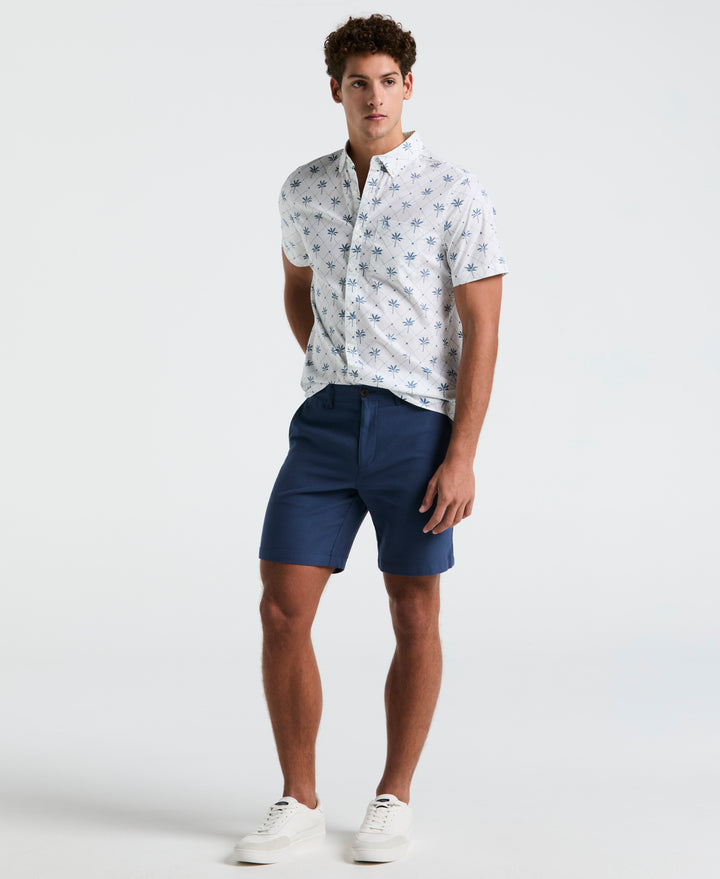 Lawn Gradient Stripe Shirt (Bright White) 