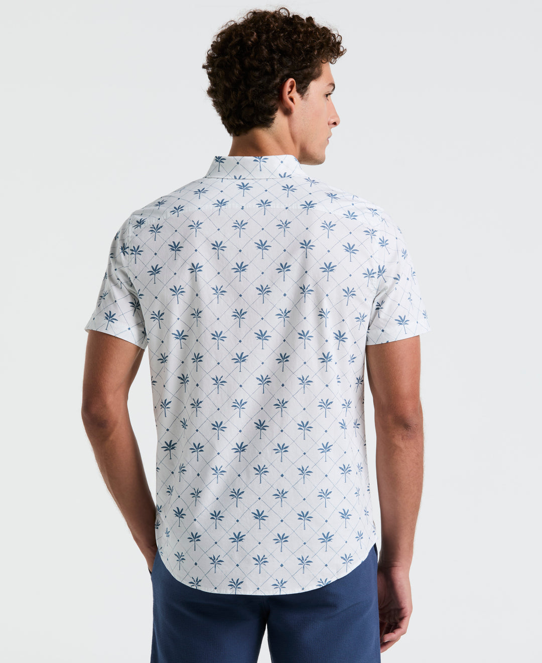 Lawn Gradient Stripe Shirt (Bright White) 