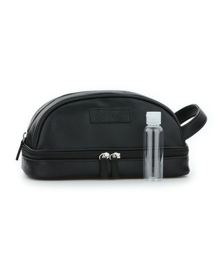 Leather Travel Toiletries Bag-Travel Kits-Black-OS-Original Penguin
