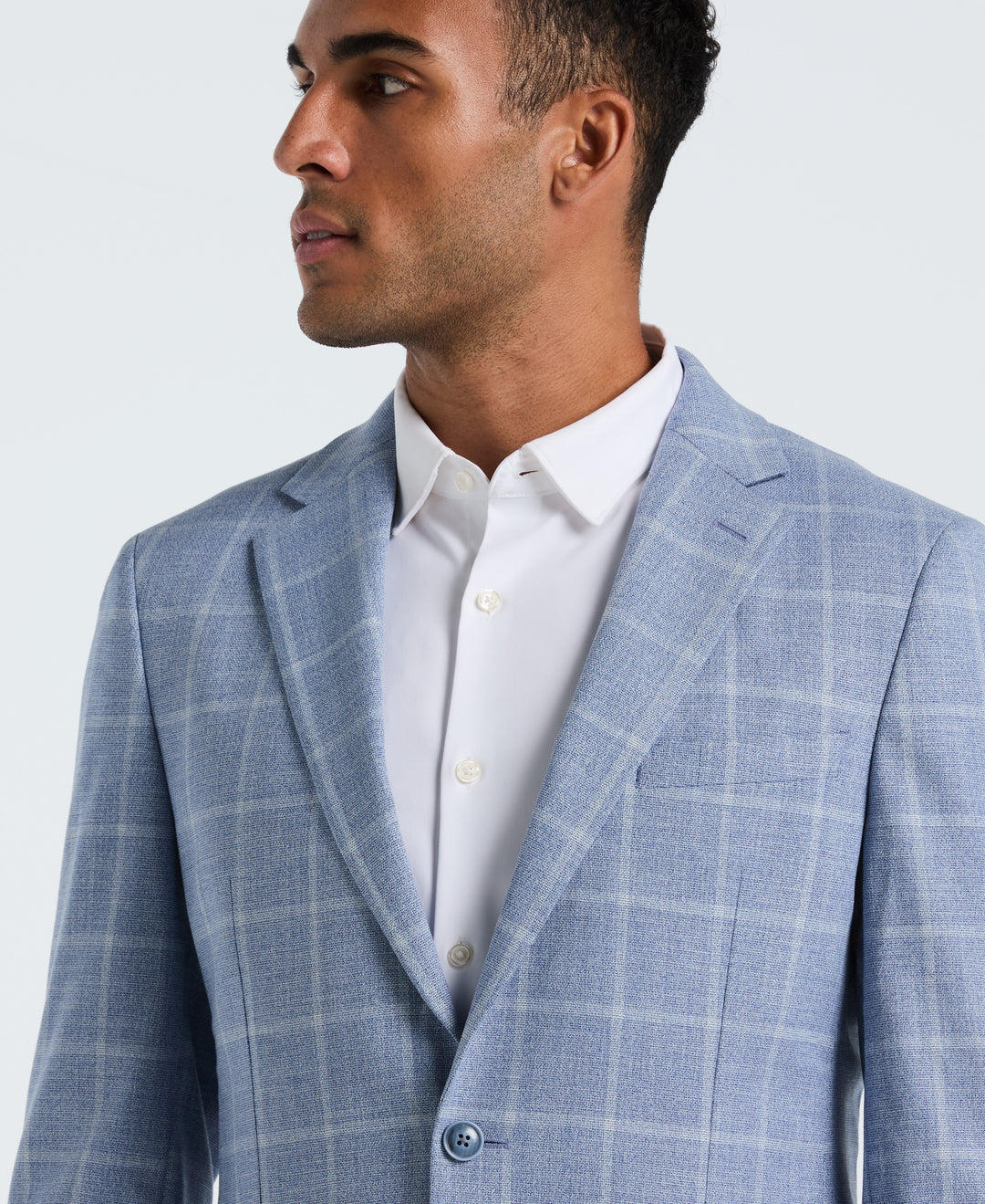 Light Blue Check Sport Coat (Light Blue) 