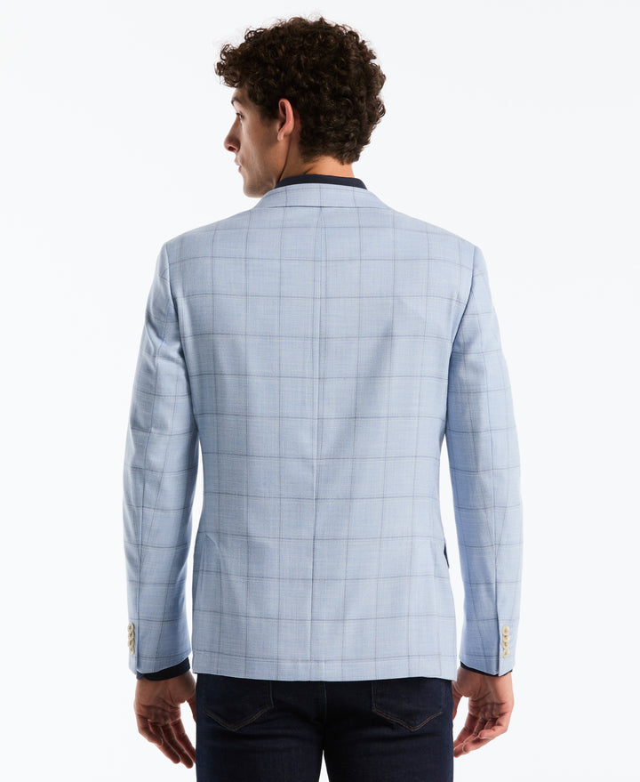 Light Blue Check Suit Separate Jacket-Suit Jackets-Original Penguin