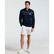 Lightweight 1/4" Zip Corded Pullover Golf Base Layer (Black Iris) 