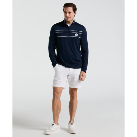 Lightweight 1/4" Zip Corded Pullover Golf Base Layer (Black Iris) 