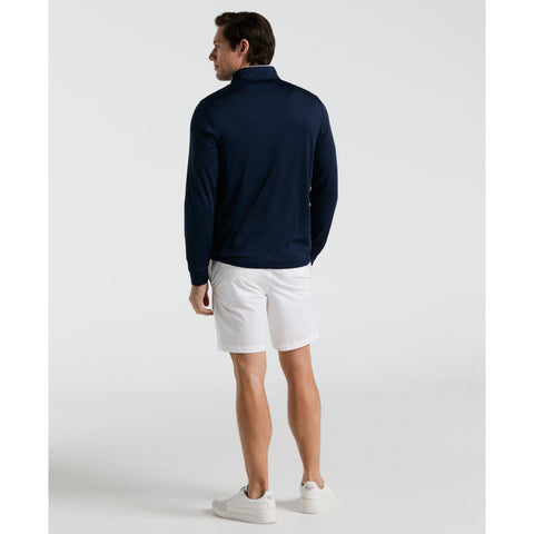 Lightweight 1/4" Zip Corded Pullover Golf Base Layer (Black Iris) 