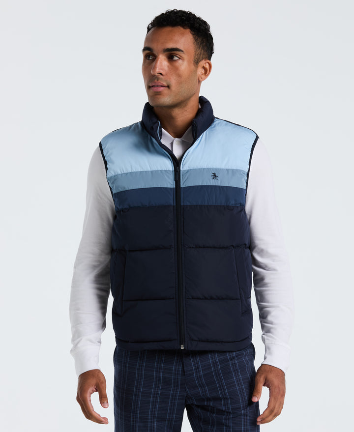 Lightweight Faux Down Vest (Dark Sapphire) 