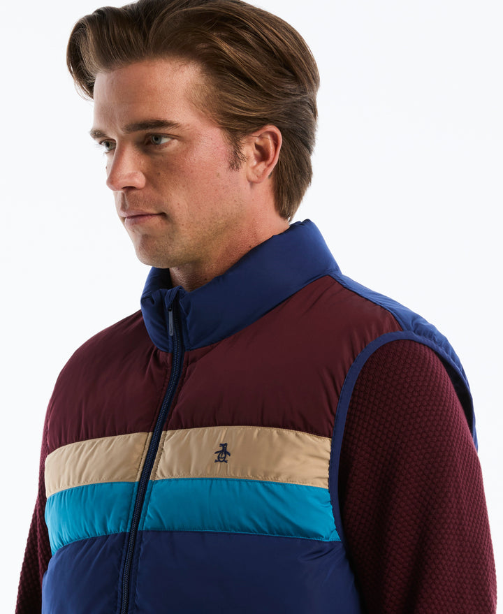 Lightweight Faux Down Vest (Blue Depths) 