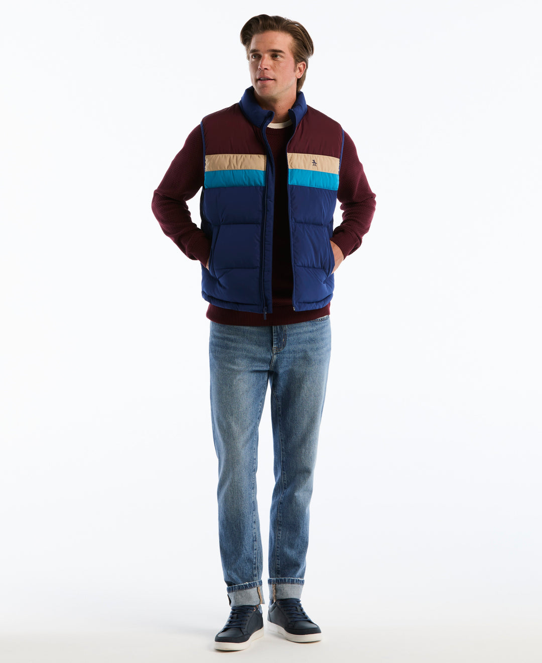 Lightweight Faux Down Vest (Blue Depths) 