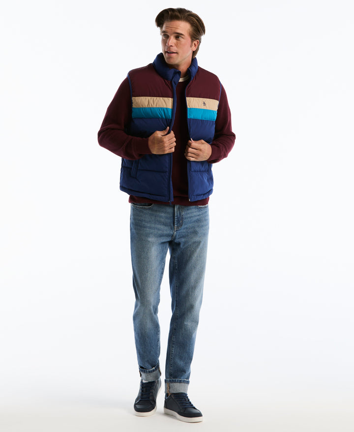 Lightweight Faux Down Vest (Blue Depths) 