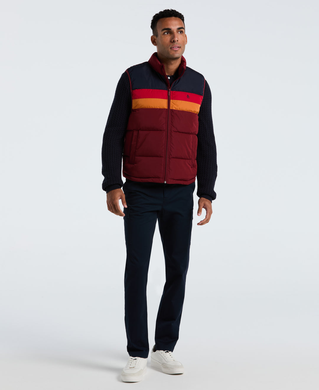 Lightweight Faux Down Vest (Cabernet) 