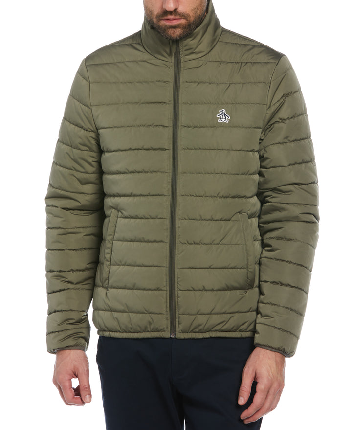 Lightweight Puffer Jacket (Dusty Olive) 