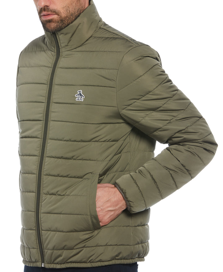 Lightweight Puffer Jacket (Dusty Olive) 