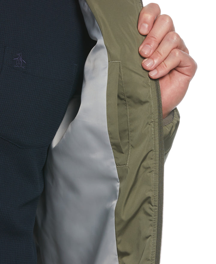 Lightweight Puffer Jacket (Dusty Olive) 
