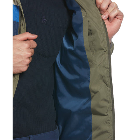 Lightweight Puffer Jacket (Dusty Olive) 