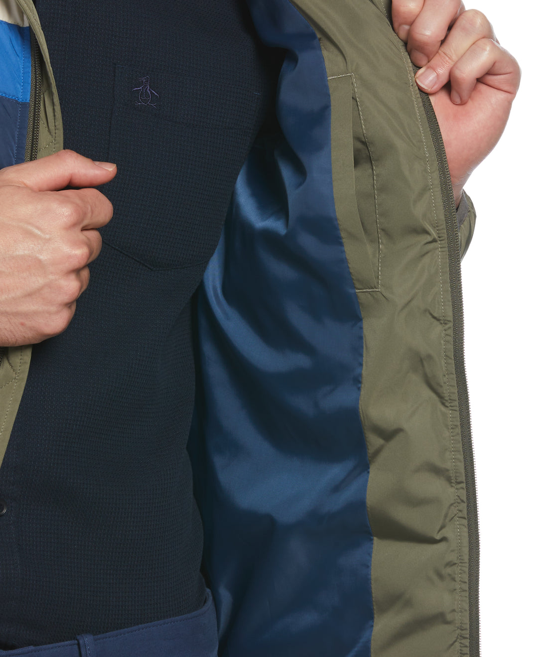 Lightweight Puffer Jacket (Dusty Olive) 