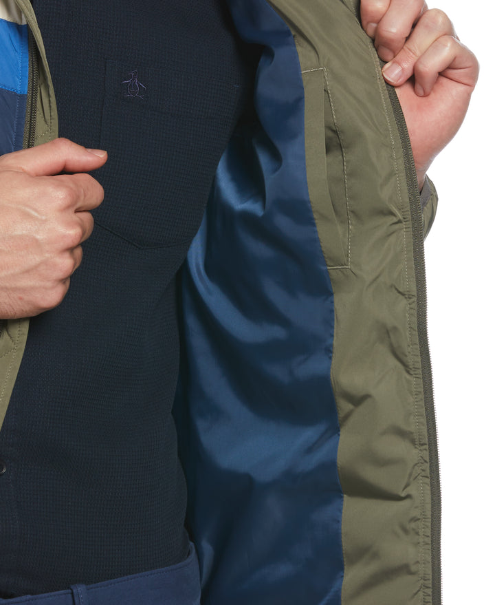 Lightweight Puffer Jacket (Dusty Olive) 