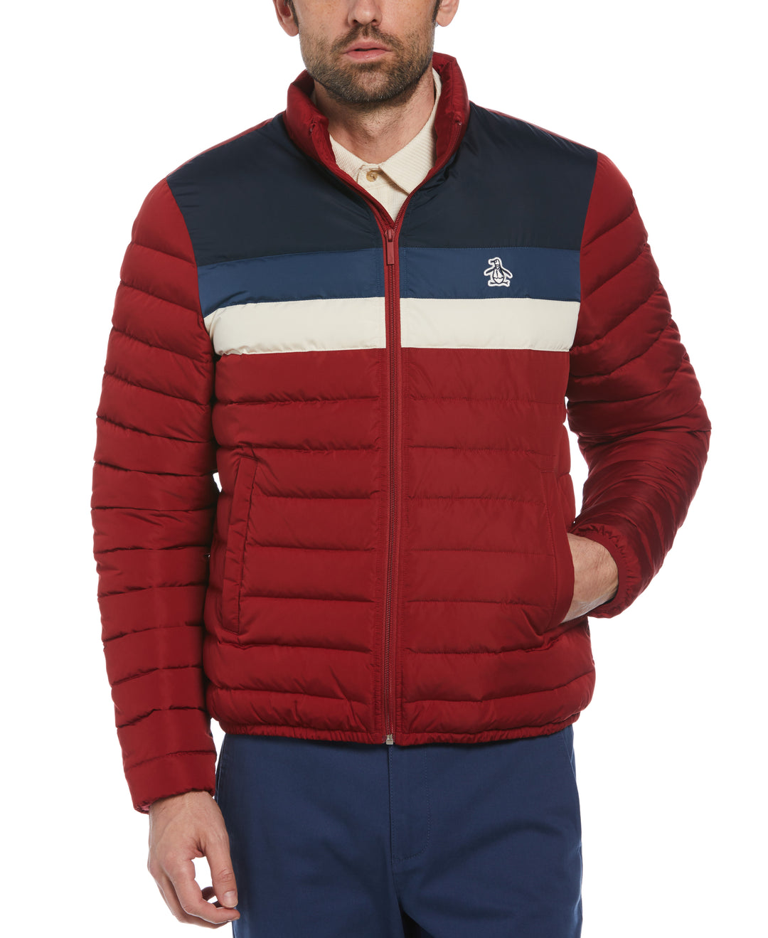 Lightweight Puffer Jacket (Red Dahlia) 