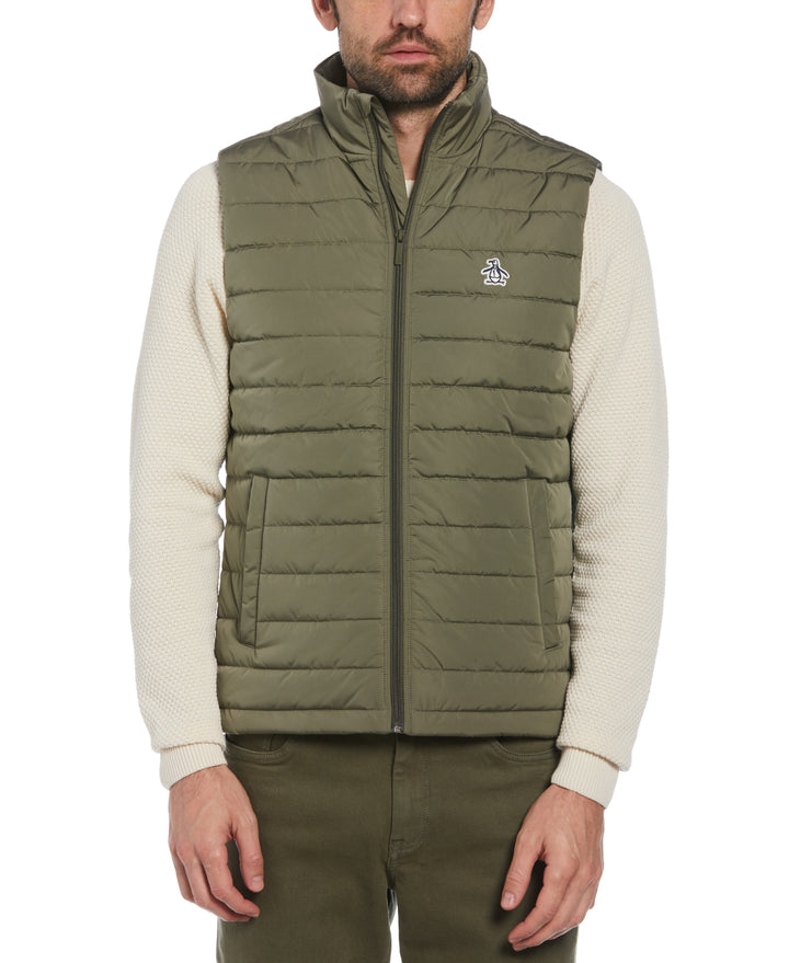 Lightweight Puffer Vest (Dusty Olive) 
