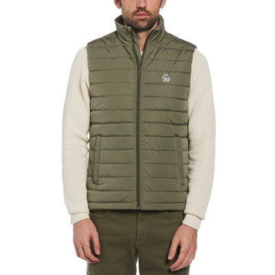 Lightweight Puffer Vest (Dusty Olive) 