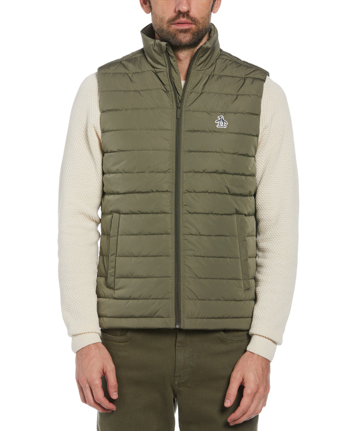 Lightweight Puffer Vest (Dusty Olive) 