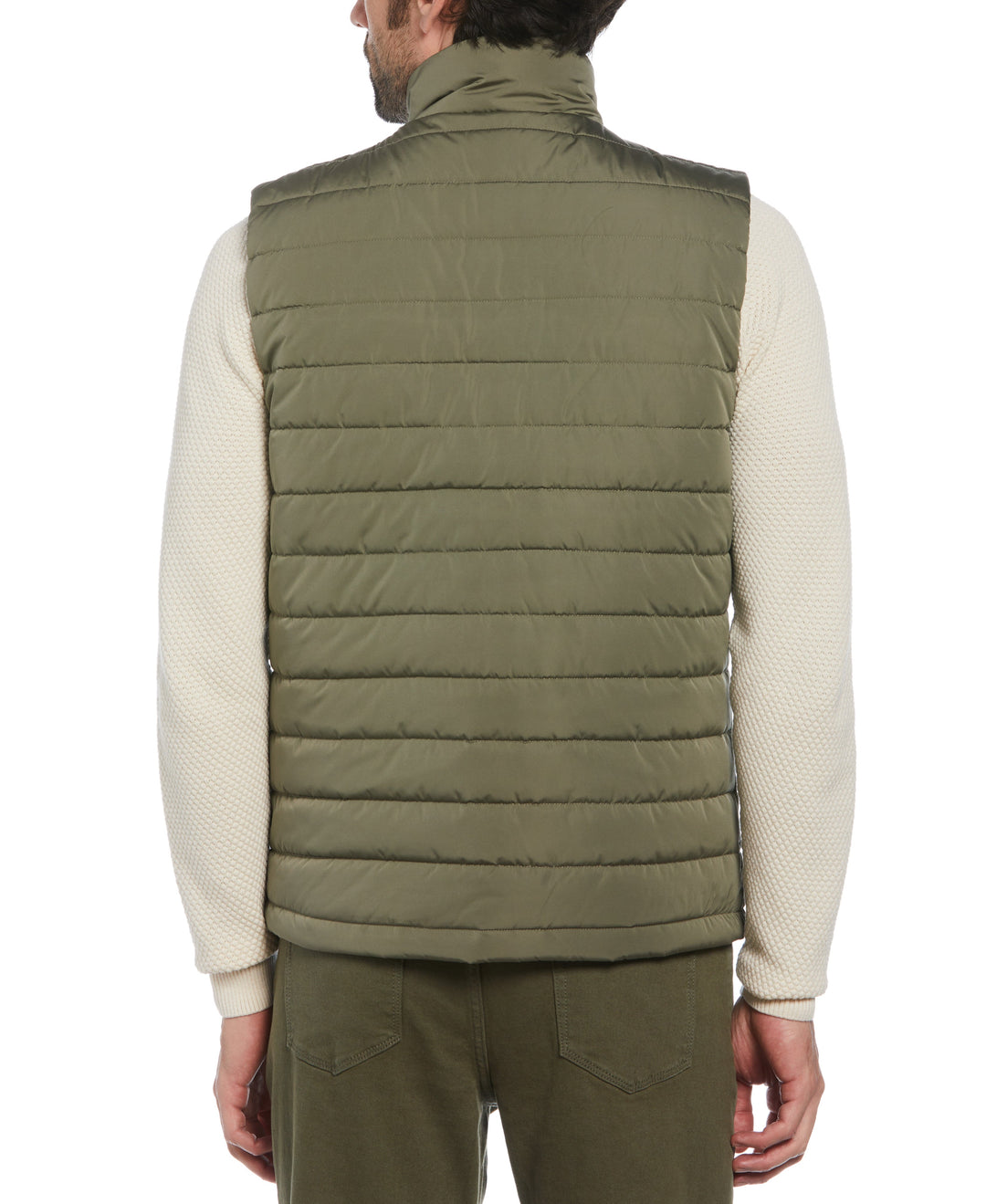 Lightweight Puffer Vest (Dusty Olive) 