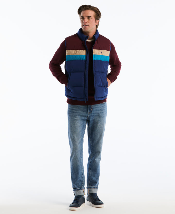 Lightweight Faux Down Vest (Blue Depths) 