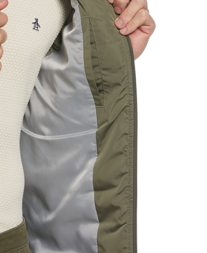 Lightweight Puffer Vest (Dusty Olive) 