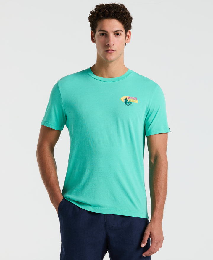 Lime Graphic Jersey Tee-Tees-Aqua Green-XS-Original Penguin