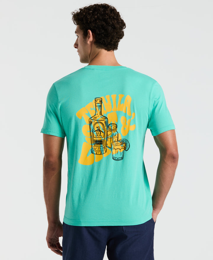 Jersey Graphic Lime Tee (Aqua Green) 