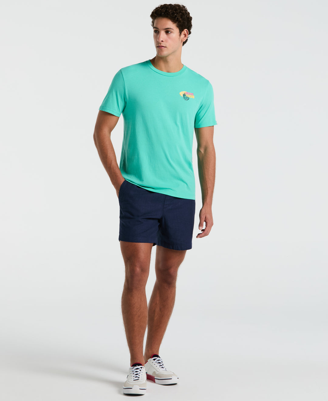 Jersey Graphic Lime Tee (Aqua Green) 