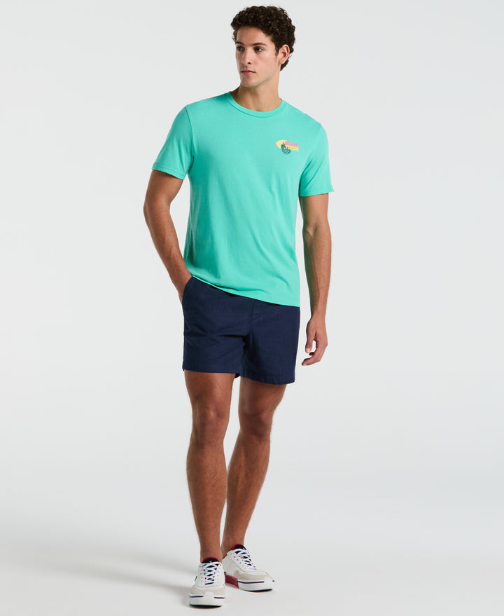 Jersey Graphic Lime Tee (Aqua Green) 