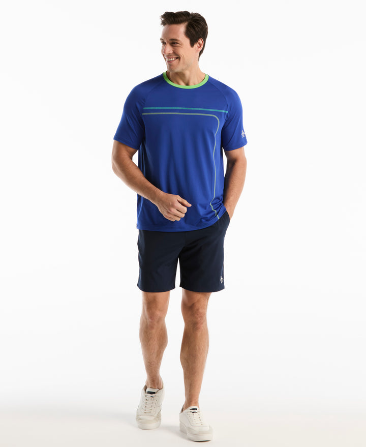 Tennis Linear Print Blocked Crew (Surf The Web) 