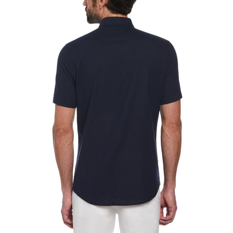 Linen Blend Shirt (Dark Sapphire) 