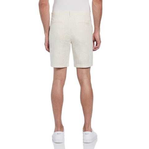 Linen Blend Floral Print Short (Birch) 