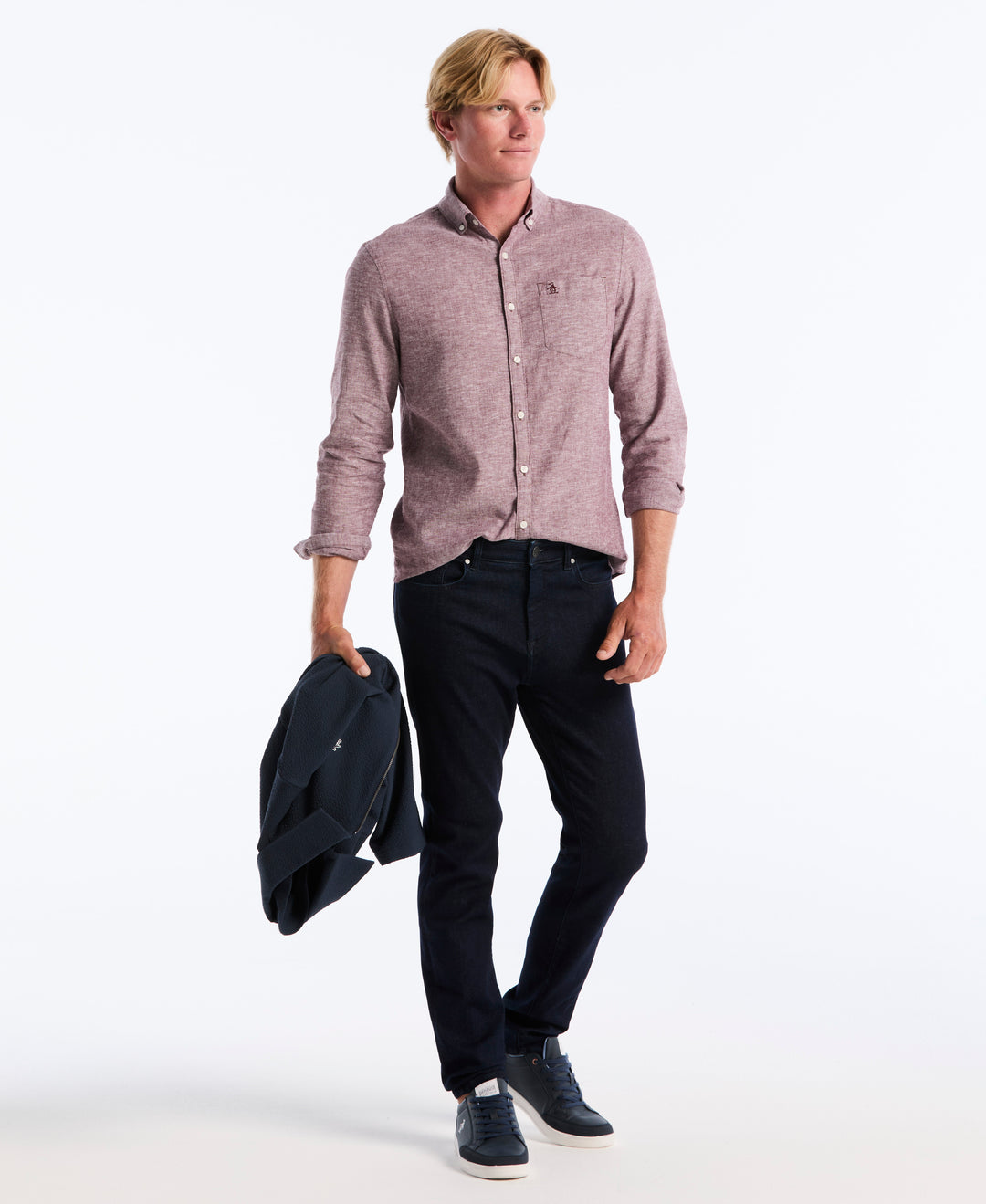 Linen Cotton Stretch Shirt (Port Royale) 