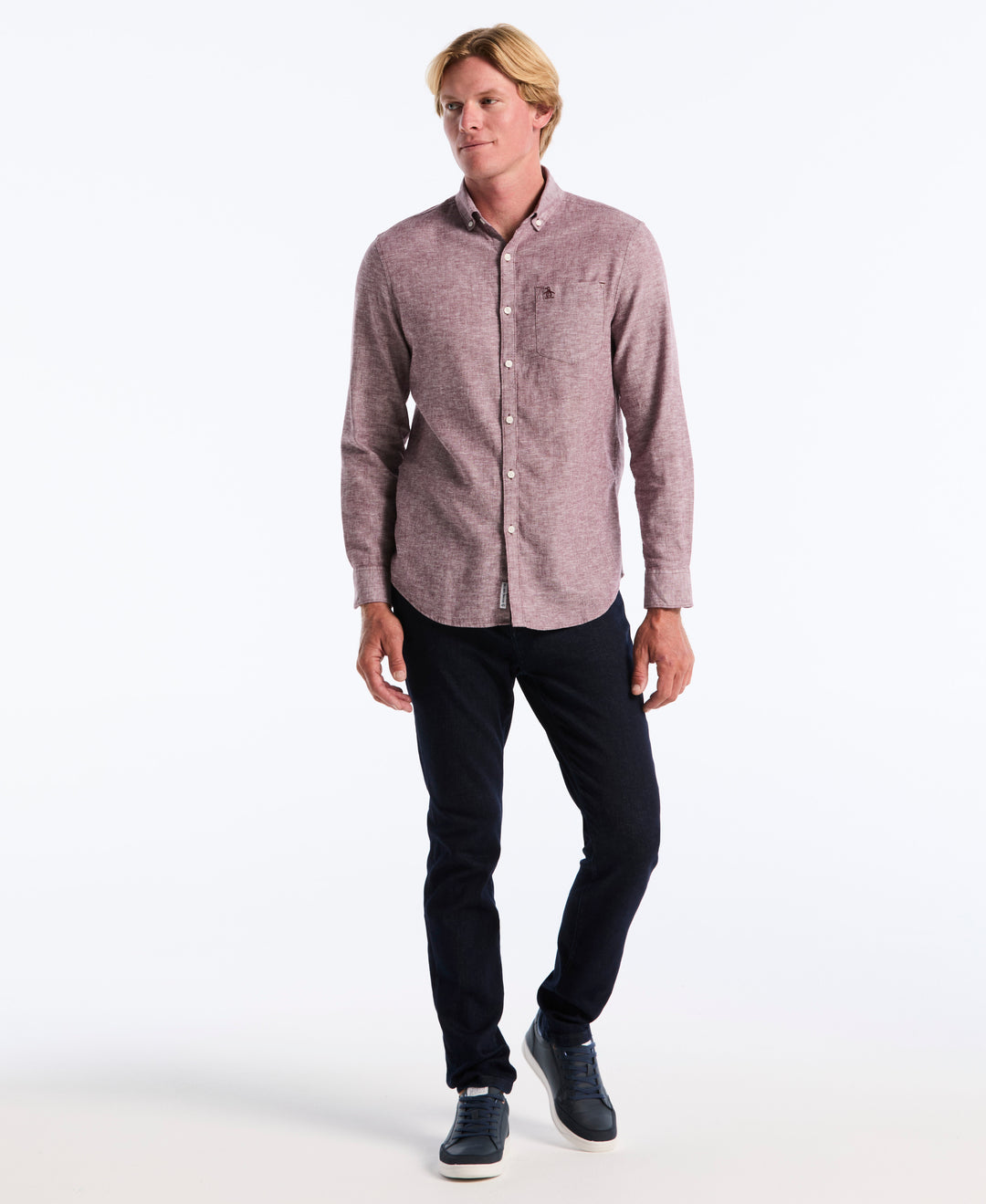 Linen Cotton Stretch Shirt (Port Royale) 