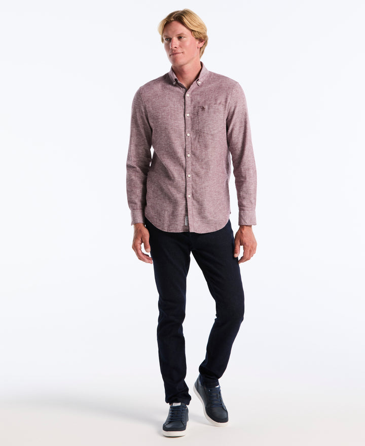 Linen Cotton Stretch Shirt (Port Royale) 